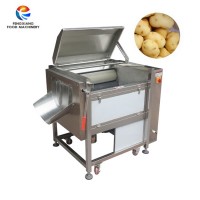 Industrial Root Vegetable Fruit Ginger Cassava Washer Peeler Potato Cleaning  Peeling Machine