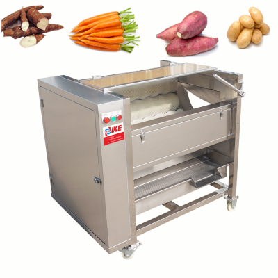 Factory Price Vegetable Brush Type Taro Carrot Washing And Peeling Equipment Vegetable Cleaning Machine